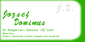 jozsef dominus business card